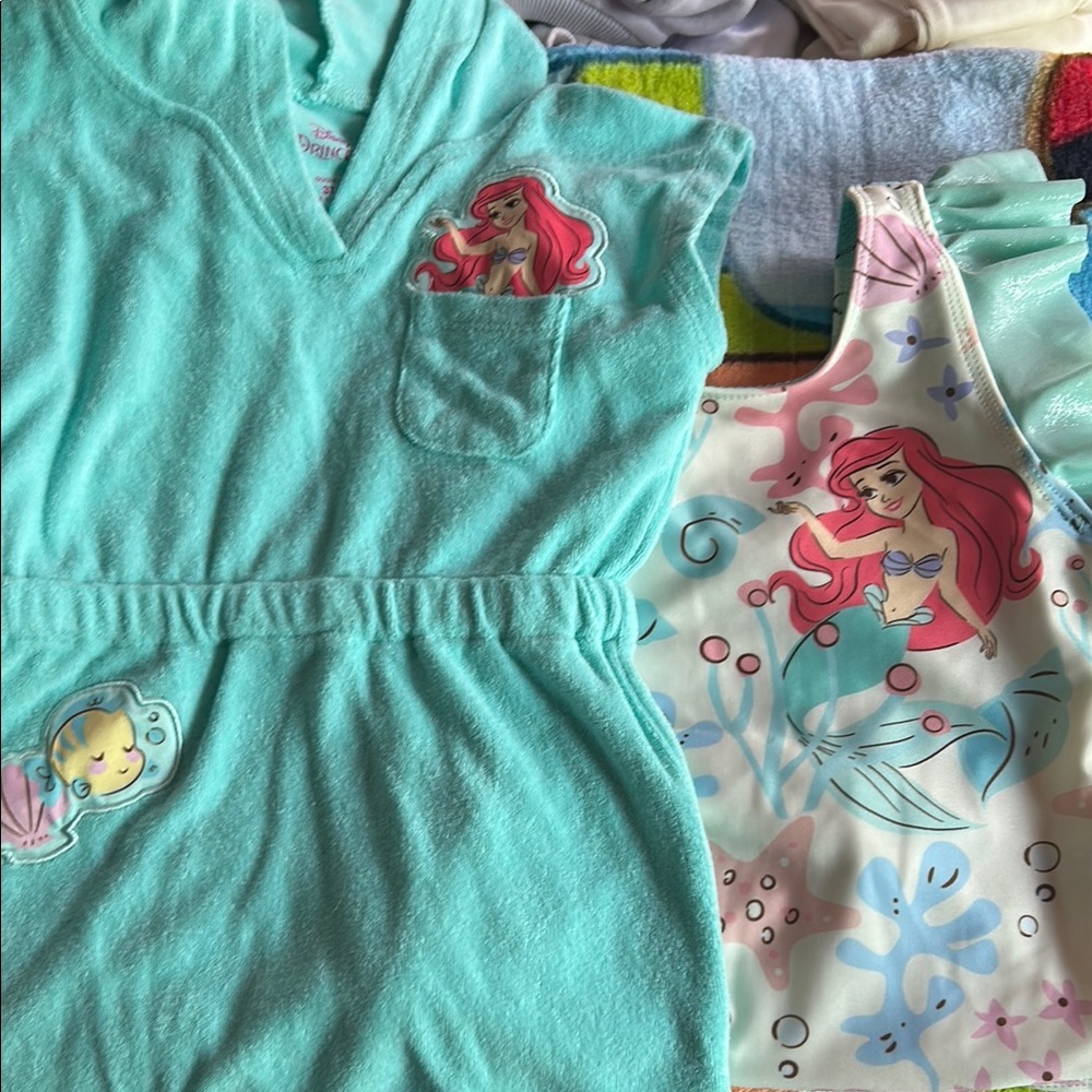 Disney Ariel Turquoise Romper and Swimsuit Set